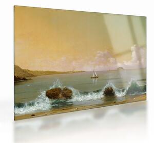 Skleněný obraz - Martin Johnson Heade, Rio de Janeiro Bay, reprodukce (70x50 cm)