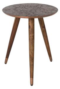 Měděný odkládací stolek Dutchbone Bast, ⌀ 40 cm