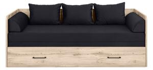 Rozkládací postel 80 cm BRW Tetrix (dub sonoma + černá)