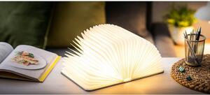 Šedá velká LED stolní lampa ve tvaru knihy Gingko Booklight