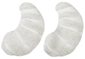 Sada 2 dekorativních polštářů SNOWDROP Bavlna 40 x 25 cm Bílá