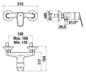 JIKA H3312E70044001 - Sprchová baterie TALAS lesklý chrom