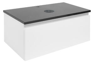 Koupelnová skříňka s krycí deskou SAT B-WAY 79x30x45 cm bílá lesk BWAY80WZ