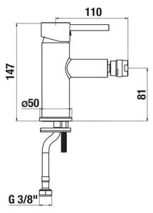 JIKA H3412F17161101 - Bidetová baterie MIO 14,7 cm matná černá