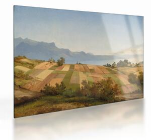 Skleněný obraz - Alexandre Calame, Swiss Landscape, reprodukce (70x50 cm)