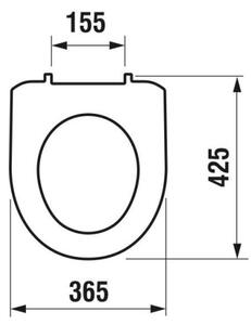 JIKA H8933870000001 - Záchodové prkénko LYRA termoplast/bílá