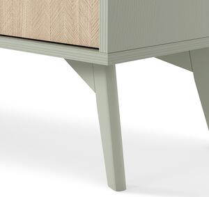 Noční stolek z szuflada i wneka Lumira - eukaliptus / jodelka skandi