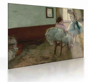 Skleněný obraz - Edgar Degas, The Dance Lesson, reprodukce (70x50 cm)