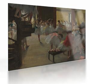 Skleněný obraz - Edgar Degas, The Dance Class, reprodukce (70x50 cm)