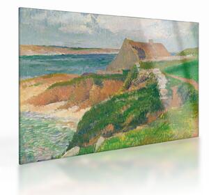 Skleněný obraz - Henri Moret, The Island of Raguenez, Brittany, reprodukce (70x50 cm)