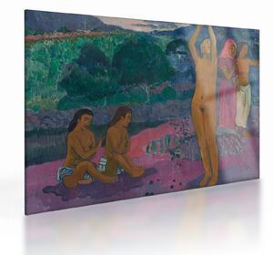 Skleněný obraz - Paul Gauguin, The Invocation, reprodukce (70x50 cm)