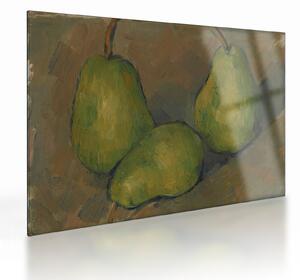 Skleněný obraz - Paul Cézanne, Three Pears, reprodukce (70x50 cm)