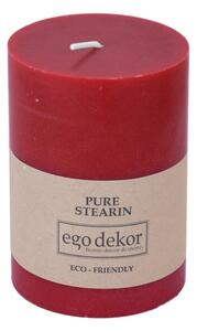 Červená svíčka Eco candles by Ego dekor Friendly, doba hoření 37 h