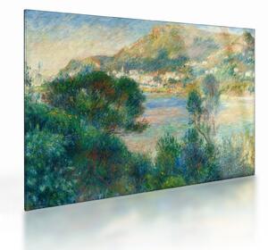 Skleněný obraz - Auguste Renoir, View of Monte Carlo from Cap Martin, reprodukce (70x50 cm)