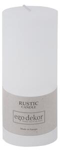 Bílá svíčka Rustic candles by Ego dekor Rust, doba hoření 58 h