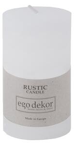 Bílá svíčka Rustic candles by Ego dekor Rust, doba hoření 38 h