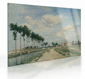 Skleněný obraz - Johan Barthold Jongkind, The Towpath, reprodukce (70x50 cm)