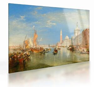Skleněný obraz - Joseph Mallord William Turner, Venice the Dogana and San Giorgio Maggiore, reprodukce (70x50 cm)