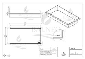 Balneo Wall-Box No Rim Inox zápustná polička 60 cm OB-IN3-NR
