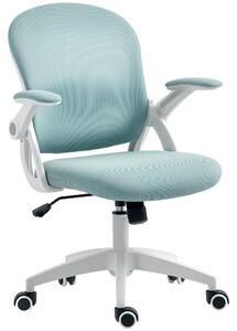 Ergonomická kancelářská židle Vinsetto s síťovaným opěradlem a polstrovaným sedákem, výškově nastavitelná, 65,5x61,5x88-97,5cm, modrá | Aosom