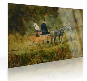 Skleněný obraz - Henri de Toulouse-Lautrec, The Trap, reprodukce (70x50 cm)