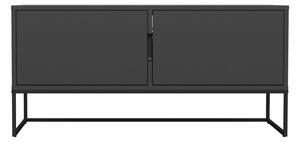Černý TV stolek s kovovými nohami Tenzo Lipp
