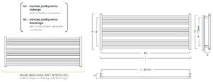 Instal Projekt Stick Level koupelnový radiátor designově 55.5x100 cm bílá STIL-100/60ZN