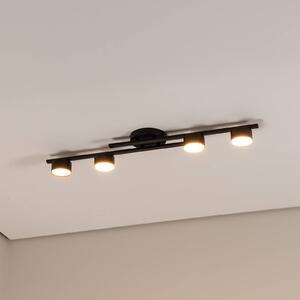 EMIBIG LIGHTING Stropní svítidlo Fragment, černá barva, délka 86 cm, kov, 4 světla., stmívatelný, Černá, Obývací pokoj / jídelna, kov, Moderní