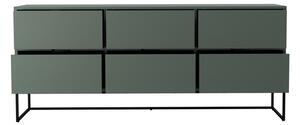 Šedozelená nízká komoda 176x76 cm Lipp - Tenzo