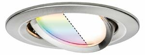 PAULMANN SmartHome Zigbee vestavné svítidlo LED Coin Nova Plus 1x3,5W RGBW kruhové kov kartáčovaný 929.64 P 92964