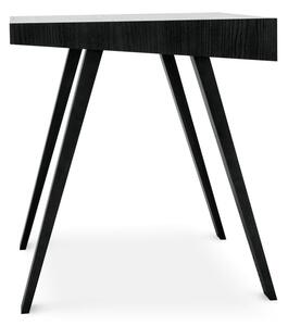 Černý psací stůl s nohami z jasanového dřeva EMKO 4.9, 140 x 70 cm