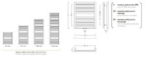 Instal Projekt Code koupelnový radiátor designově 95.1x40 cm bílá COD-40/100D50