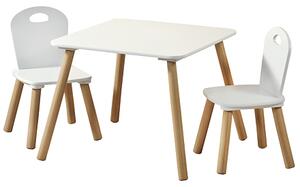 Dětský stůl a dvě židle, bílá KESPER 17712