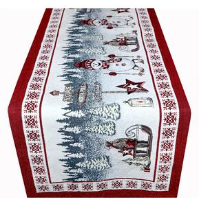 Vánoční gobelínový běhoun na stůl Severní pól Chenille IT037 Barva Vícebarevná Rozměry 40x130 cm