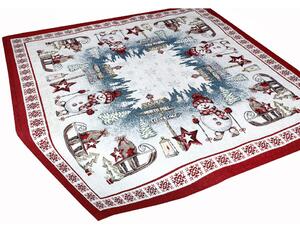 Vánoční žinylkový ubrus Severní pól 90x90 cm Chenille IT037 Barva Vícebarevná Rozměry 90x90 cm
