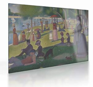 Skleněný obraz - Georges Seurat, A Sunday on La Grande Jatte, reprodukce (70x50 cm)