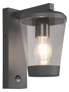 Trio 211069142 venkovní nástěnné svítidlo s pohybovým čidlem Cavado 1x40W | E27 | IP44 - antracit