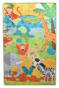 Dětský protiskluzový koberec Chilai Animals, 100 x 160 cm