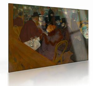 Skleněný obraz - Henri de Toulouse-Lautrec, At the Moulin Rouge, reprodukce (70x50 cm)