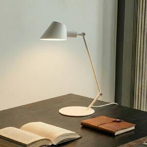 Lindby Stolní lampa Corali, bílá, kov, výška 64 cm, Bílá / opál, Obývací pokoj / jídelna, kov, Moderní