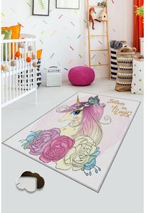 Dětský protiskluzový koberec Conceptum Hypnose Unicorn, 180 x 280 cm