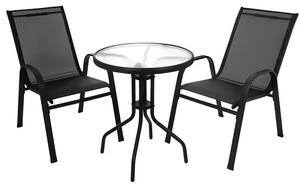 Gardlov 27568 Balkonový set stl + 2 idle, erný