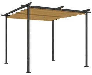 Outsunny Pergola 3x3 m Zahradní altán Kovová stecha na terasu Zahradní altán