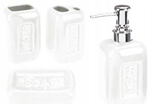 Sada koupelnových doplňků Bathroom Solutions, keramika, 4 kusy, antracit
