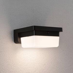 Paulmann Nástěnné světlo LED Isleen, 230 V + Solar, černá, 16 cm, Černá, Plast, Moderní