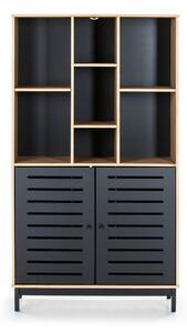 Černá knihovna z borovicového dřeva 90x160 cm Alessia - Marckeric