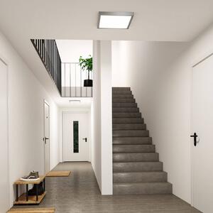 Paulmann LED panel Abia 2, délka 40 cm, chrom, plast, Chrom / stříbro, Obývací pokoj / jídelna, Plast, Moderní