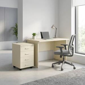 Sestava kancelářského nábytku SimpleOffice 1, 100 cm, bříza