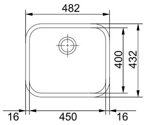 Franke Galassia ocelový dřez 48.2x43.2 cm 122.0021.440