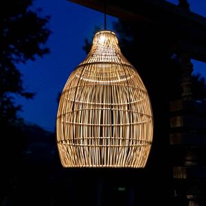 Lumisky LED solární závěsné světlo HOLIDAY, průměr 29 cm, béžová/černá, plast, Krémová / jantar, Plast
